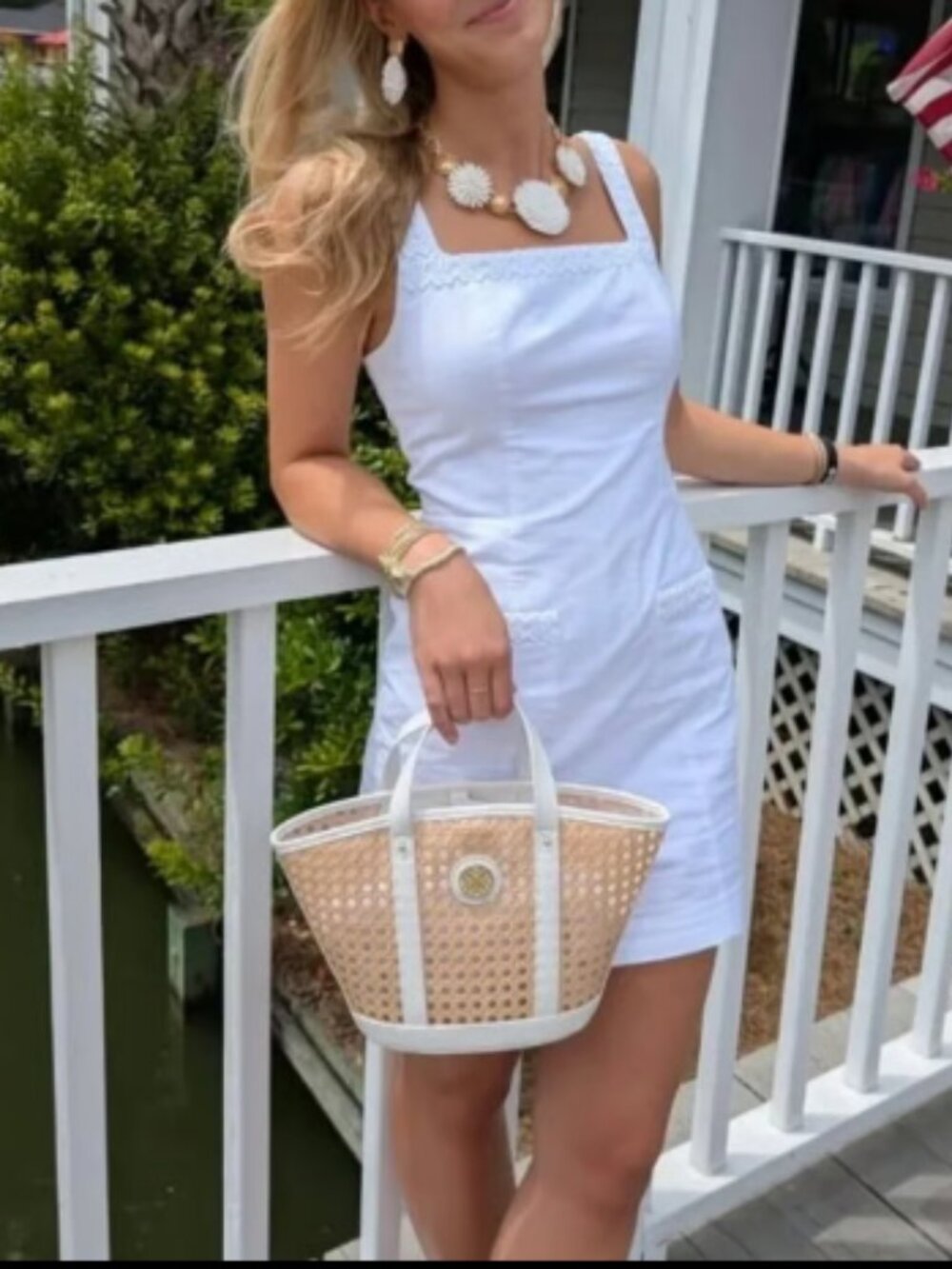 LILLY PULITZER WHITE ISLEEN SKIRTEED ROMPER DRESS NWT $220 12 - Picture 2 of 13